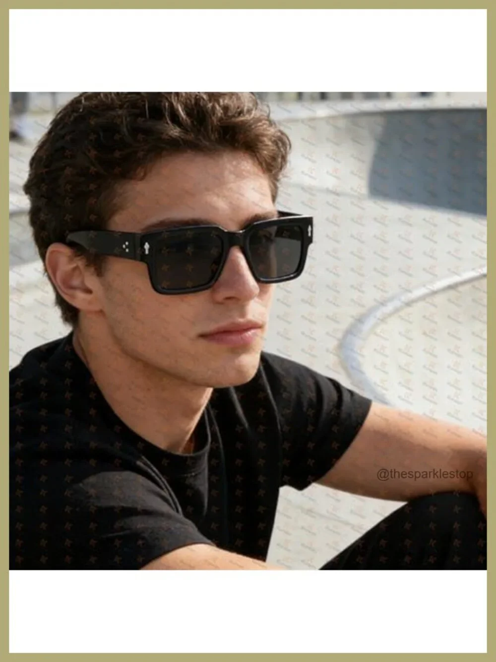 Square Thick Frame UV400 Protection Sunglasses Rectangle Sun Glasses Shades